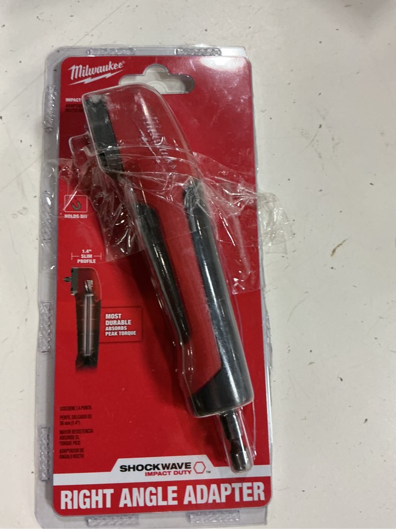 Condition photo showing As Is for shockwave impact duty right angle drill adapter