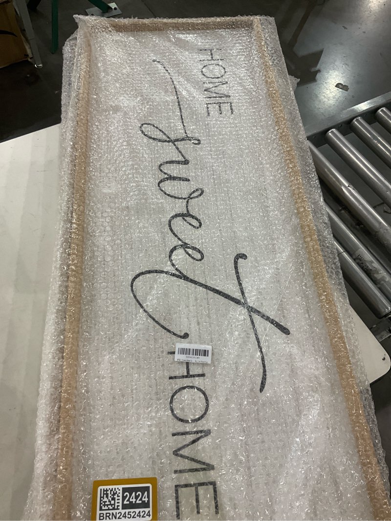 Home sweet Home Framed Wall Art for Dining Room, 40''×15'' Rustic Holy Positive Religious Bible Verse for Christian God Jesus Christ Prayer Natural Frame 40"L x 15"W 