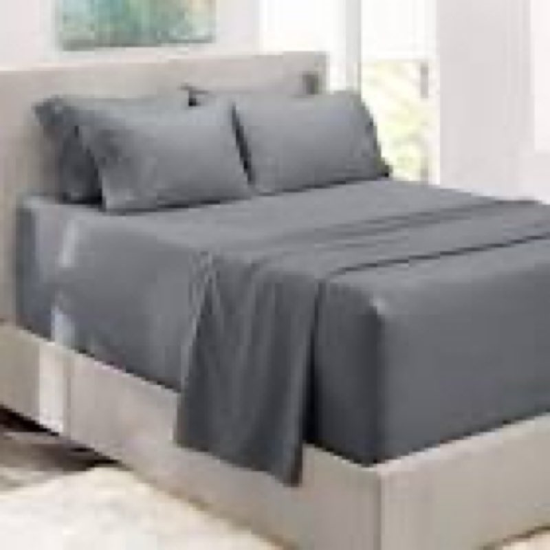 Hearth & Harbor Bed Sheets, Luxury Soft 6 Piece Bed Sheet Set Extra Deep Pocket Fitted Sheets Fits Mattress up to 21", Double Brushed Bedding Sheets & Pillowcases, Frost Green Queen