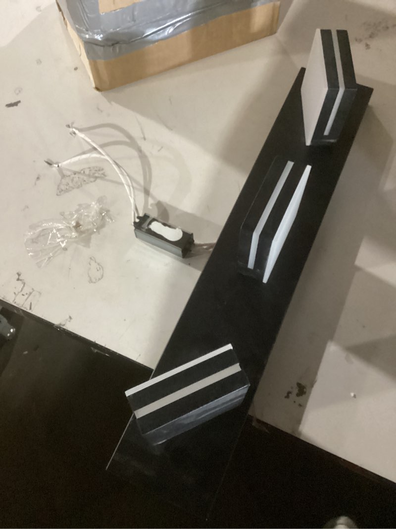 Condition photo showing New/Like New for asd 3 lights 18 inch led bathroom vanity light - modern dimmable 15w 3000k-5000k adjustable up and down vanity lights, bright acrylic wall light fixtures over mirror - chrome, etl listed