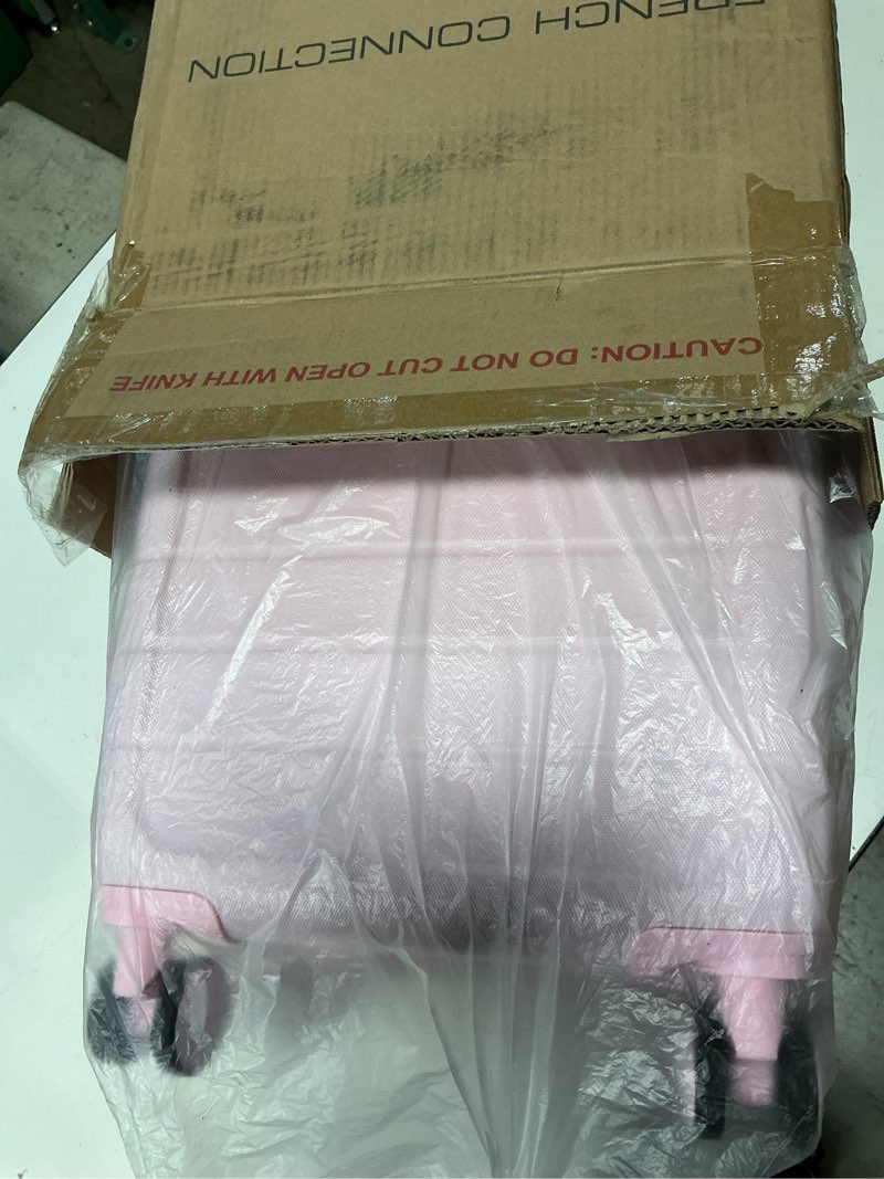 Condition photo showing Good Condition for french connection st. martin carry-on luggage with cup holder/usb ports, pink a boo