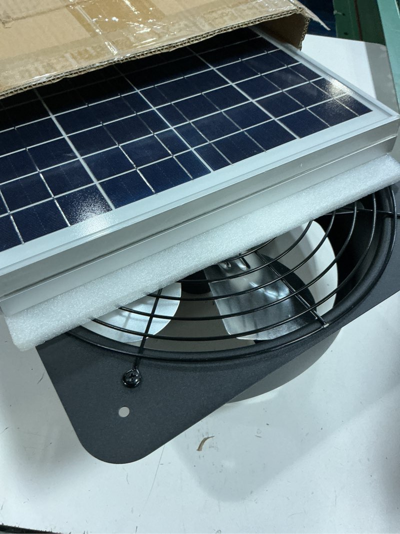 Condition photo showing Good Condition for eco-worthy 25w solar powered attic ventilator gable roof vent fan with 30w foldable panel - fans for home attic, greenhouse, rv or outdoor, ready-to-use fan, 25w fan+30w solar panel