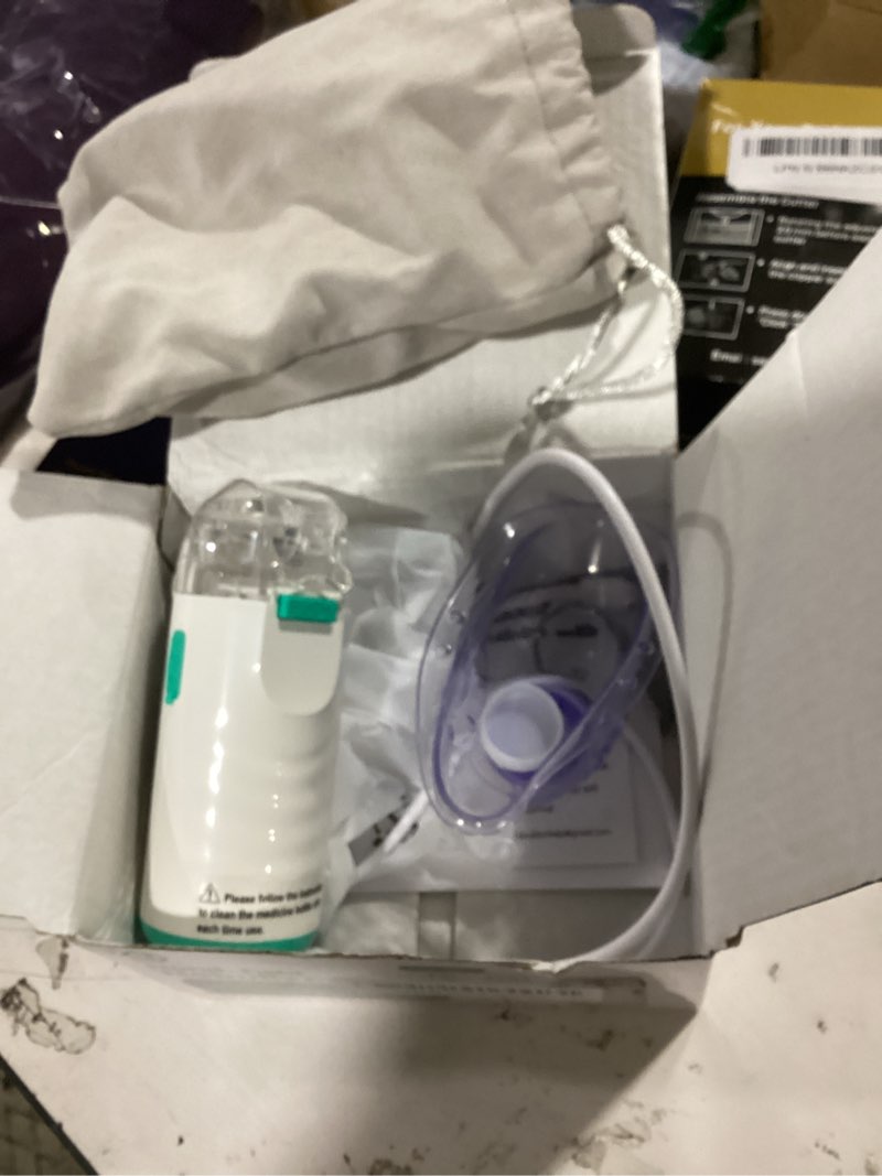 Condition photo showing Good Condition for hand-held nebulizer for respiratory system, portable nebulizer with self-clean mode, rechargeable nebulizer for home office travel (mint green)