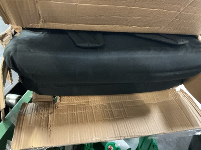 Condition photo showing Good Condition for HOPERAN Stadium Seats for Bleachers with Back Support, Half-fold Portable Bleacher Chairs with Back and Cushion, 600D Waterproof Reclining Extra Wide Bleacher Seat for Outdoor Sports Black 1pc 23"