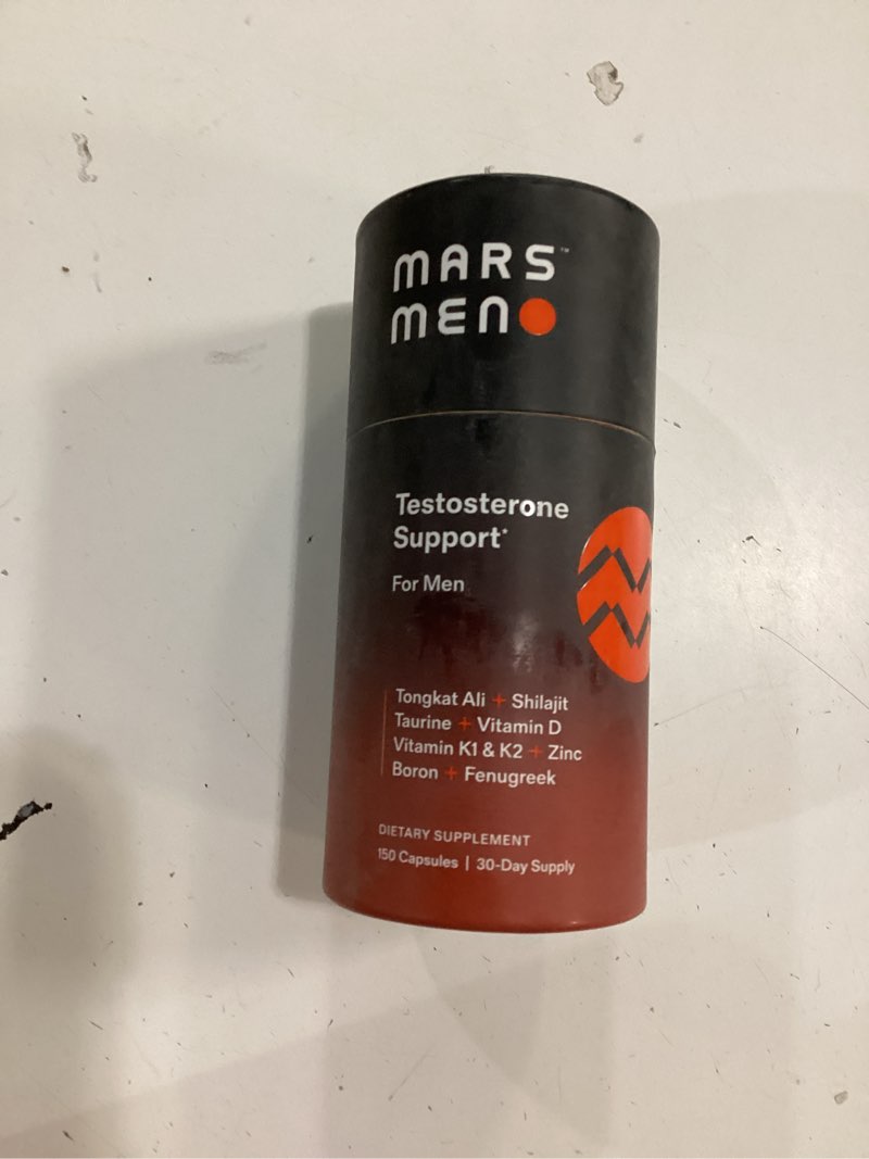 Condition photo showing New/Like New for testosterone booster for men - natural supplement premium tongkat ali, fenugreek, shilajit & boron - male support - libido, energy & muscle growth support - 30 servings tube 150 capsules ( no expirection date)