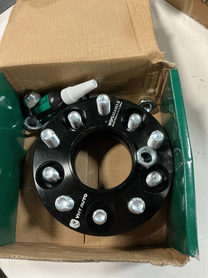 Condition photo showing Good Condition for yhtauto 5x4.5 hub centric wheel spacers 20mm fits 2015-2023 ford explorer, mustang, lincoln aviator 5x114.3mm 5 lug tire spacers w/ m14x1.5 studs 70.5 mm hub bore 2 pcs black 20 mm thickness 2 pcs