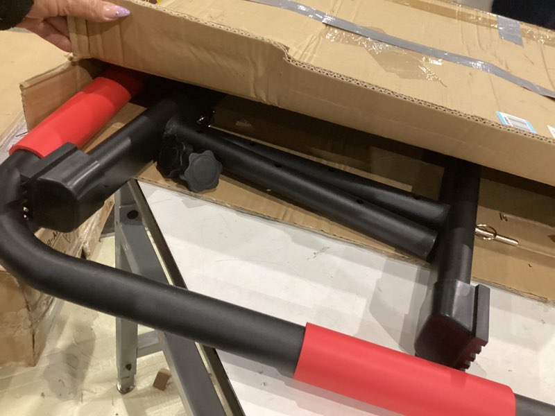 Condition photo showing Good Condition for adjustable walking pad handle only, 19.7 inch wide, 38 inch max height, red