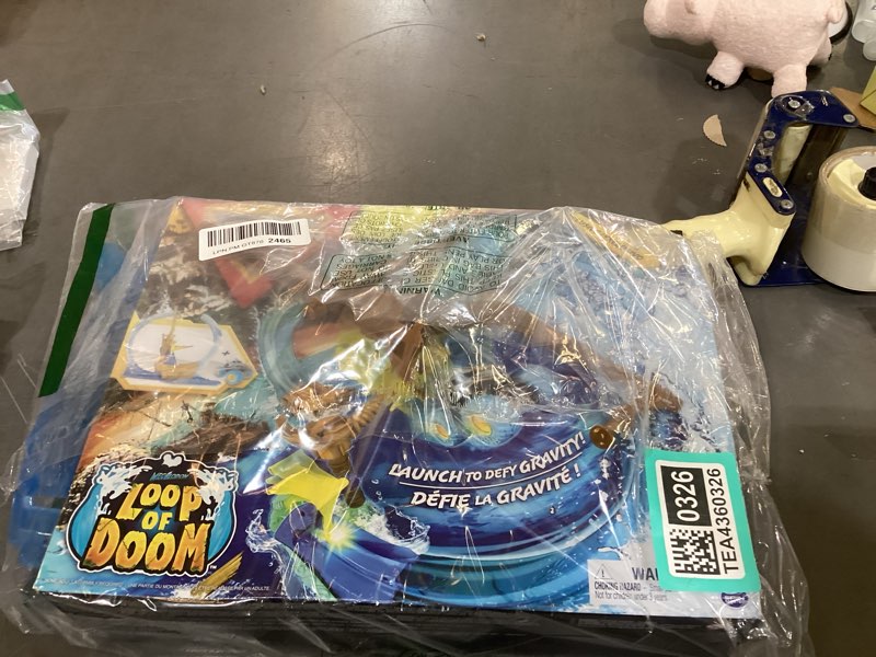 Condition photo showing New/Like New for monster jam, megalodon loop of doom stunt playset with exclusive 1:64 scale die-cast monster truck for kids toys for boys ages 3 4 5 6 and up