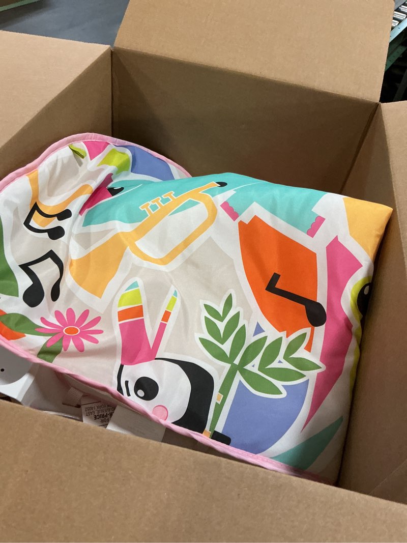 Condition photo showing As Is for Fisher-Price Glow & Grow Kick and Play Gym - Pink Baby Playmat with 4 Ways to Play, Smart Stages Learning, 10 Linkable Toys, and Removable Piano for Newborn and Up