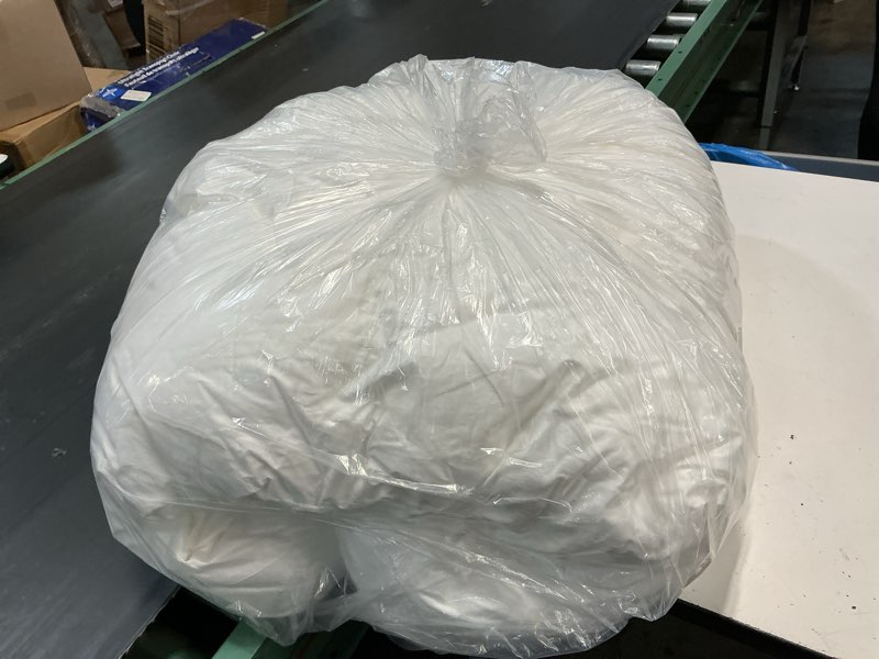 Condition photo showing As Is for lightweight premium down alternative duvet insert, king/cal king, white