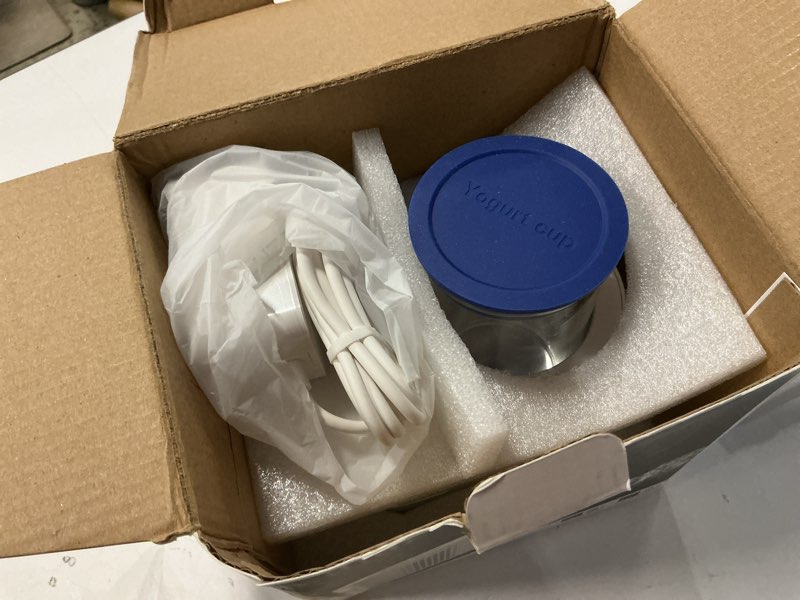 Condition photo showing Good Condition for Cup Warmer for Desk with 300 ML Glass Cup - 3 in 1 Smart Baby Bottle Warmer & Drink Cooler & Yogurt Maker - Auto Heat Retention Smart Electric Cup Warmer for Milk Coffee, Tea (White)