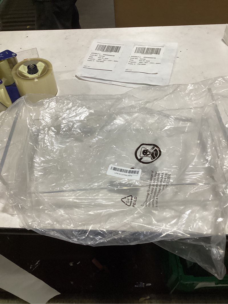 Condition photo showing New/Like New for Acrylic Monitor Stand - 16/20 inch 2 Tier Riser for iMac, PC, Desktop, Laptop, TV with Storage Shelf, Home Office Desk Organizer 16in