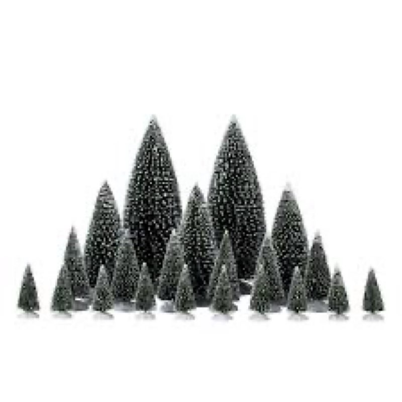 LEMAX Assorted Pine Trees, set of 21