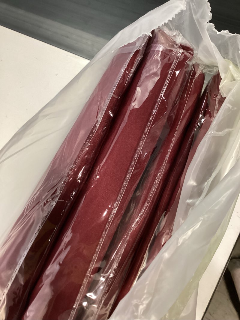 Condition photo showing Good Condition for 8 pack burgundy tablecloth 60 x 102 inch rectangle for 6 foot tables | wrinkle resistant, washable polyester fabric, rectangular table cloth for wedding party banquet buffet and camping burgundy 8 pack - 60 x 102 inch