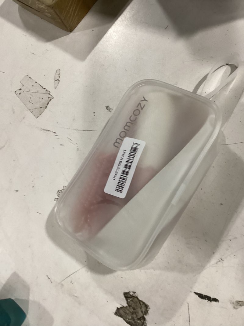 Condition photo showing Good Condition for momcozy bottle brush kit, innovative push-press design for better cleaning - baby bottle cleaner brush for baby bottle, breast pumps, nipples, and more - can generate foam for better cleaning, pink press bubble style pink