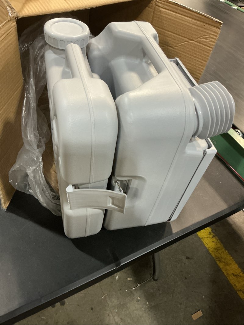 Condition photo showing Good Condition for vingli portable 5.3 gallon camping toilet w/carrying bag,large capacity tank for camping,boat/truck gray 5.3gal