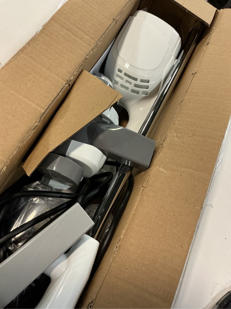 Condition photo showing As Is for eureka stick vacuum cleaner powerful suction 3-in-1 small handheld vac with filter for hard floor lightweight upright home pet hair  new  white with aqua blue