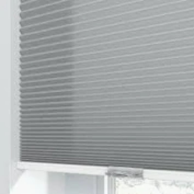 Hahafelt No Tools Window Pleated .... Itering Pleated Shade(Light Gray)