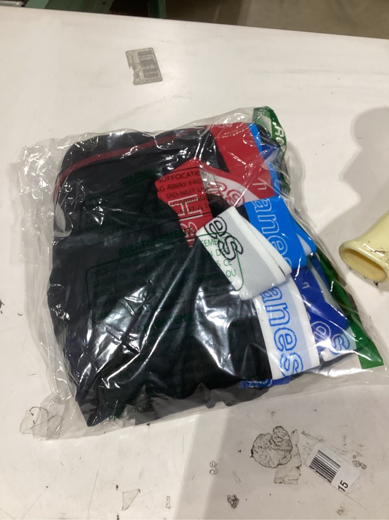 Condition photo showing New/Like New for hanes men's boxer brief underwear pack, stretch cotton boxer briefs for men, moisture-wicking, 6-pack 3x-large black color band - 6 pack 6