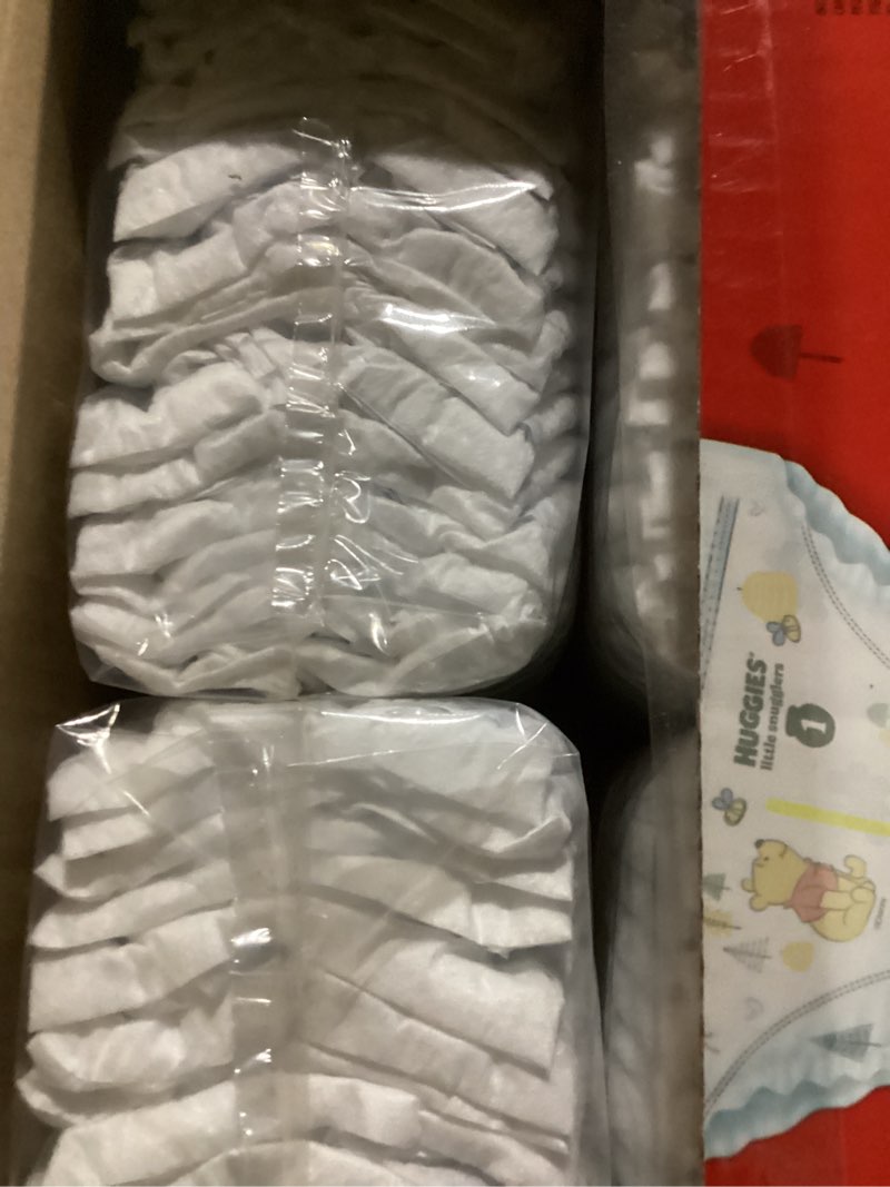 Condition photo showing New/Like New for huggies size 1 diapers, little snugglers baby diapers, size 1 (8-14 lbs), 168 count, packaging may vary size 1 168