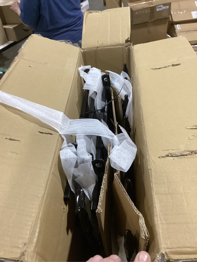 Condition photo showing Good Condition for thealyn metal garden fence 24 inch h x 24 inch w (10 panels, total length 20 ft) decorative fence border fence landscape fencing for dog, flower bed, yard, animal barrier 24? h x 20 ft (10 panels) black
