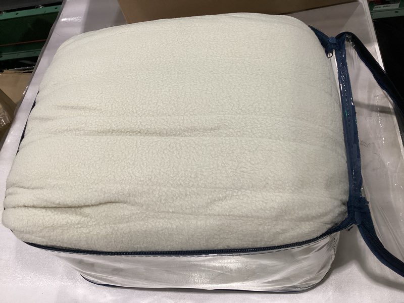 Condition photo showing Good Condition for Serta Reversible Fleece to Sherpa Electric Blanket, Fast Heating, Auto Shut Off Timer, Multi Heat Se