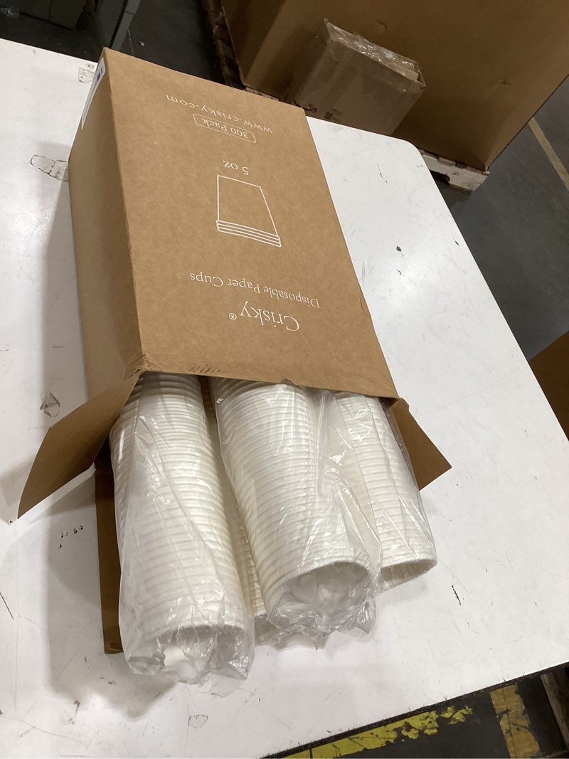 Condition photo showing Good Condition for crisky 300 pack 5oz paper disposable bathroom cups small mouthwash, elegant floral design, hot/cold beverage coffee, dessert for birthday parties, home-use, picnics, ceremonies elegantflower 300 pack