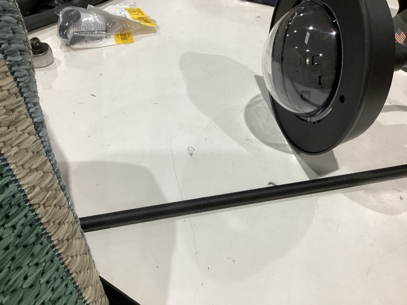 Condition photo showing As Is for harbor breeze farmhouse 20 -lumens black solar led outdoor path light with dusk-to-dawn