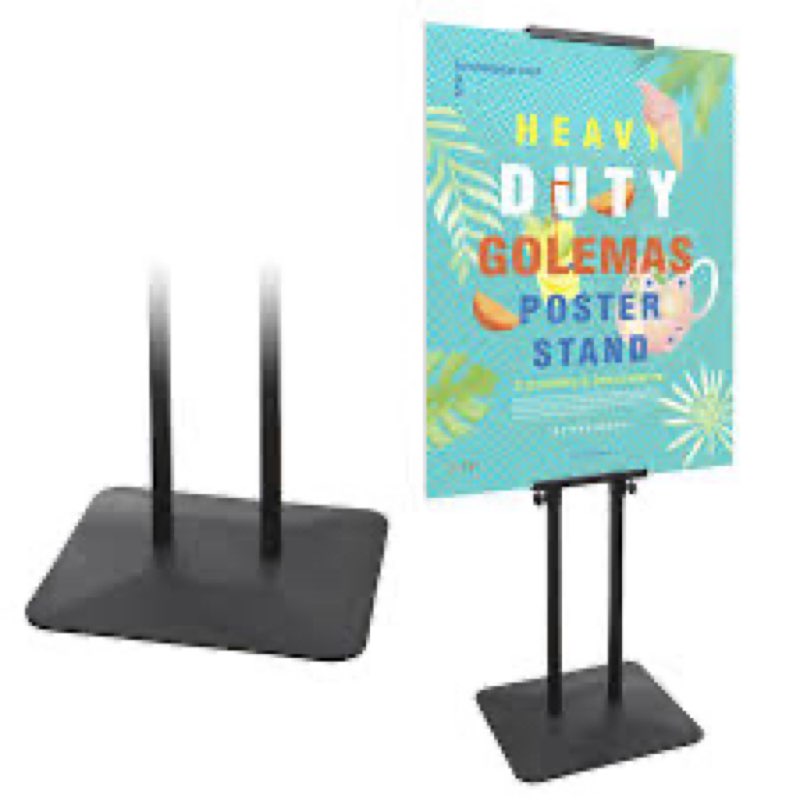 Golemas Poster Board Stand for Display, Floor Sign Holder for Banner Foam Board with 5.2lb Super Hea