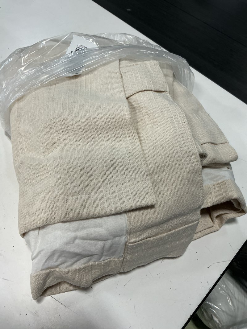 Condition photo showing Good Condition for cotton slub curtain, single panel  48x108, natural