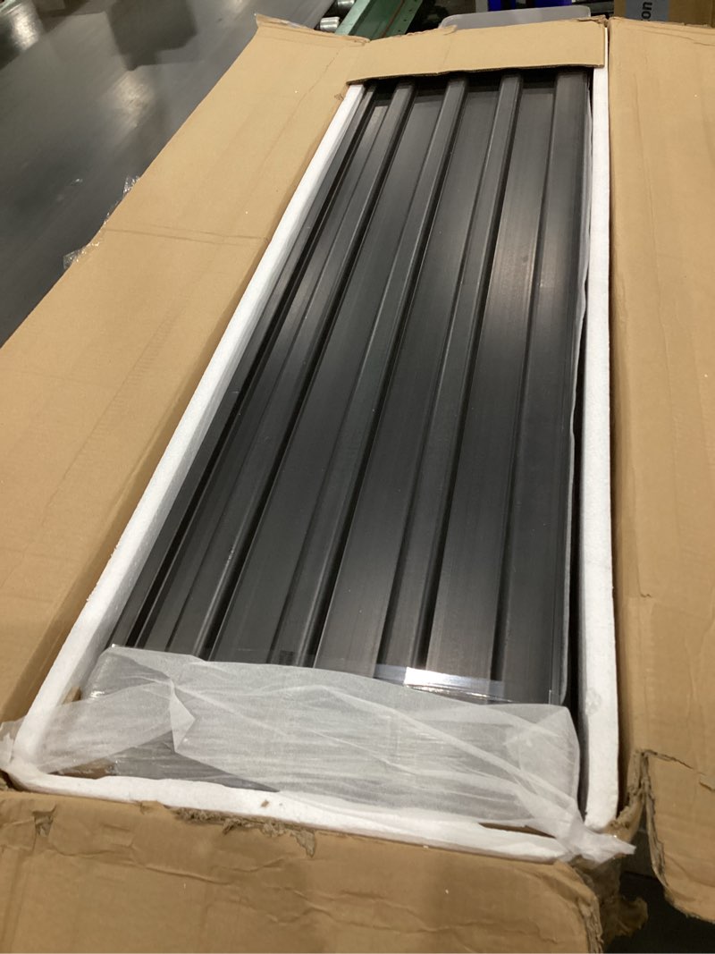 Condition photo showing Good Condition for neatiease slatwall panel wall storage systems, 4 x 8ft slat wall paneling garage wall organizer, heavy duty wall mounted pvc wall rack (black) 4x8ft black
