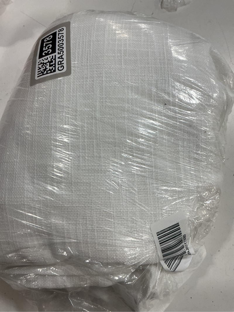 Condition photo showing Good Condition for quince warm white 40w x 102l pinch pleated curtain for bedroom, natural linen drape light filtering pricavy curtain for living room, 2 panel