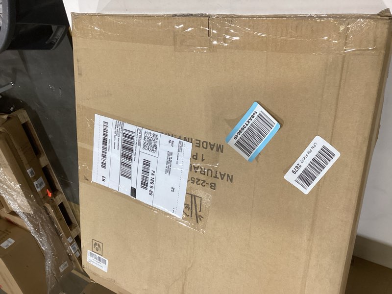 Condition photo showing Good Condition for Bam & Boo 20" x 20" x 2" Square Natural Bamboo Ottoman Tray with Handles, Black