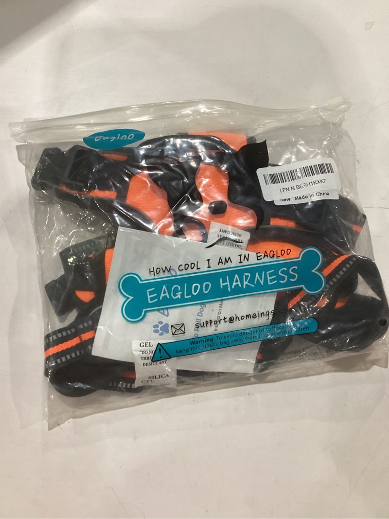 Condition photo showing Good Condition for eagloo dog harness for large dogs, no pull service vest with reflective strips and control handle, adjustable and comfortable for walking, no choke pet harness with 2 metal rings, orange, xl x-large orange
