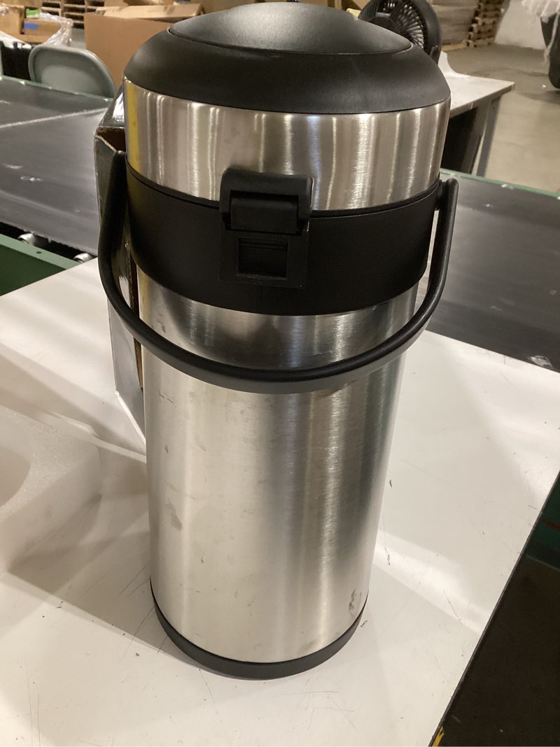Condition photo showing Good Condition for vondior airpot coffee dispenser with pump - 169 oz insulated stainless steel coffee carafe - thermal beverage dispenser - coffee urn for hot/cold water, party chocolate drinks 169 ounces 1 pack