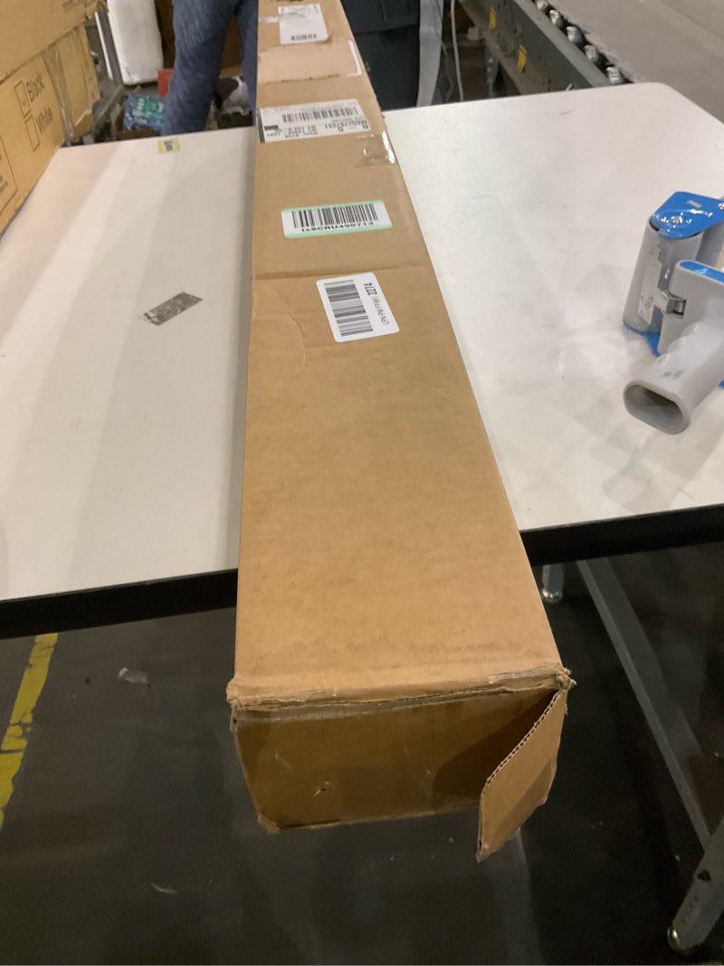 Condition photo showing As Is for Ivilon Drapery Treatment Window Curtain Rod - Square Design 1 1/8 Rod. 120 to 240 Inch - Ivory/White 120 to 240 in.