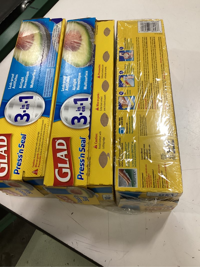 Condition photo showing Good Condition for glad press'n seal food wrap (140 sq. ft. per roll, 3-pk.)