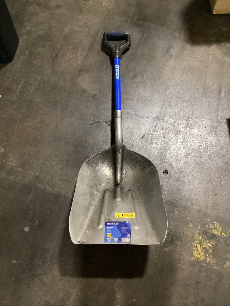 Condition photo showing As Is for (possibly used)kobalt 18-in fiberglass d-handle scoop