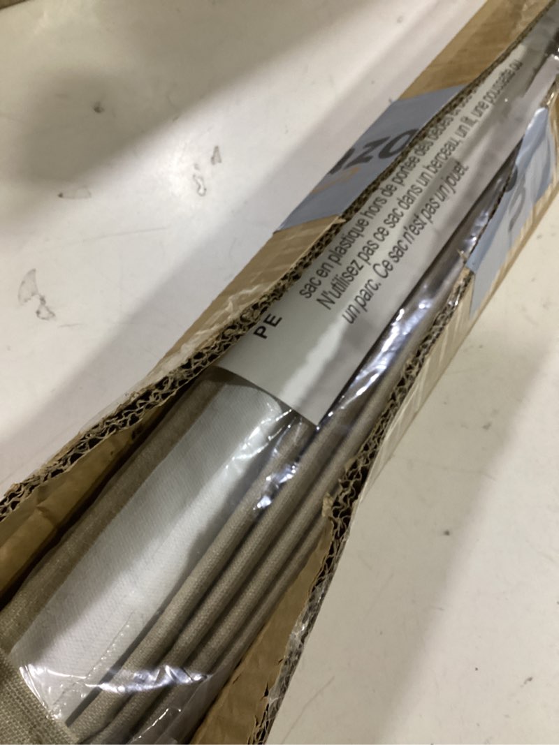 Condition photo showing Good Condition for unishades 100% blackout no tools no drill cordless roman shades for windows, size 29 3/4" w × 60" h (for windows 30" w × 60" h) blackout - beige blackout - beige 30" w × 60" h
