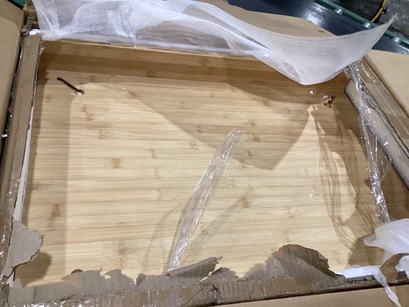 Condition photo showing Good Condition for GarveeHome Bamboo Cutting Board & Stovetop Cover - Raised Chopping Board with Detachable Legs, Juice Groove & Compartments - Versatile Sink Cover for Home and Restaurant Kitchen Countertops 29.5"L x 21.3"W