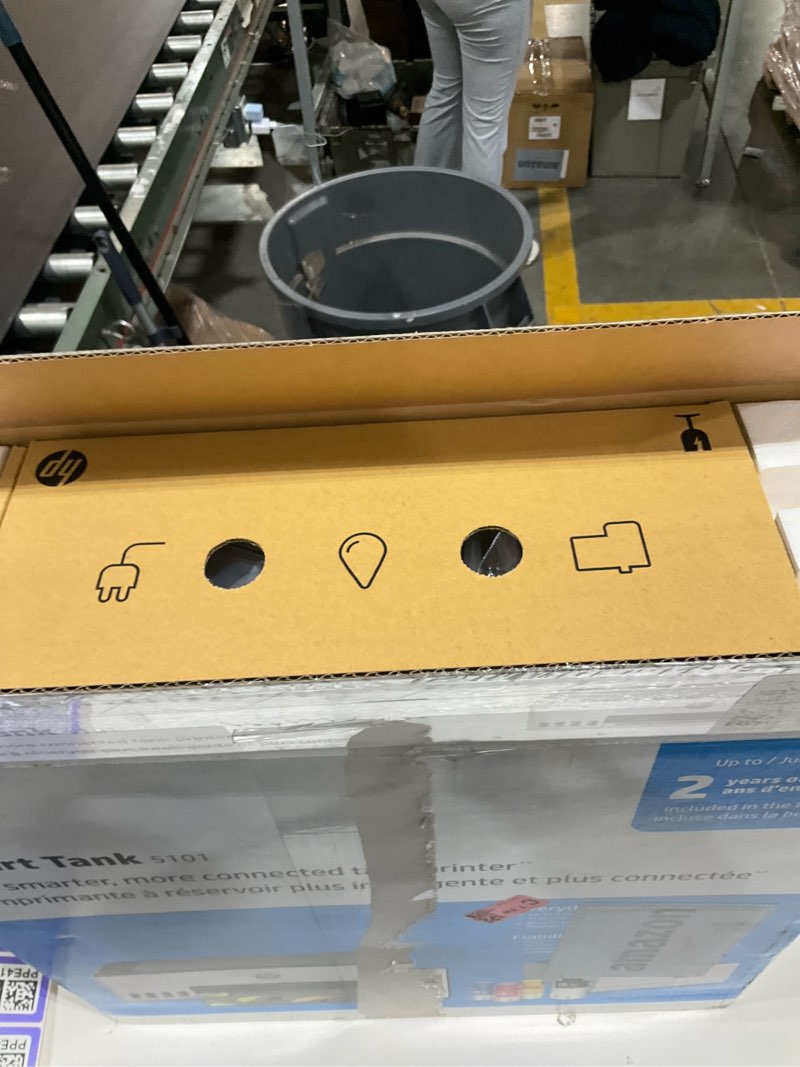 Condition photo showing As Is for hp smart tank 5101 wireless all-in-one refillable printer, scanner, copier with 2 years of ink included, wireless printer-for-home use an ecotank alternative (1f3y0a)