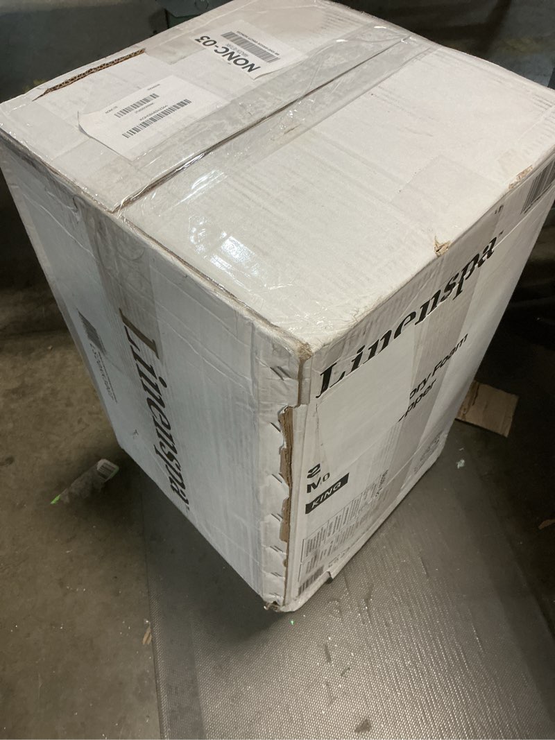 Condition photo showing New/Like New for linenspa memory foam mattress topper, king size - 2 inch gel infused memory foam - plush feel - cooling and pressure relieving - certipur certified king 2 inch classic gel