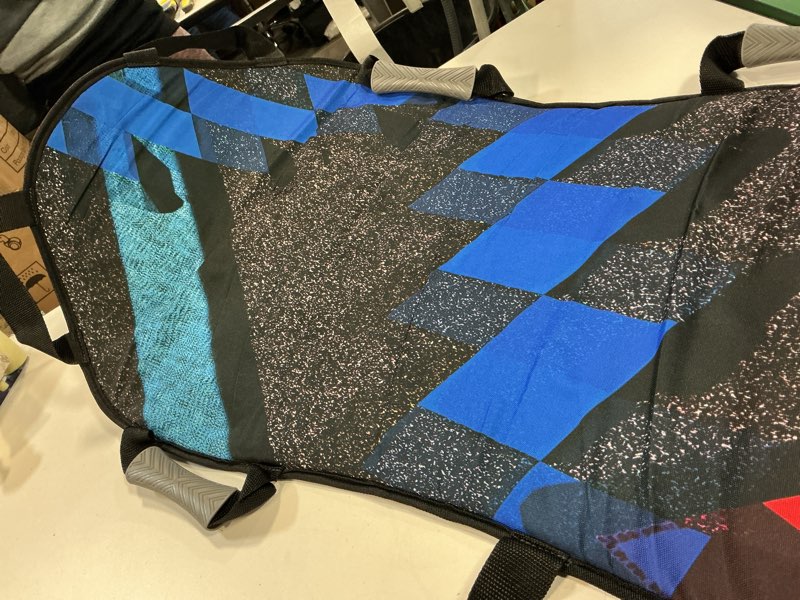 Condition photo showing As Is for WOOWAVE 45"×18" Foldable Snow Sled?Fits 2 Children or 1 Adult?Ultra Portable, Strong and Durable, Sturdy Fabric Stitching, Handles with Steering?Kid's Winter Fun