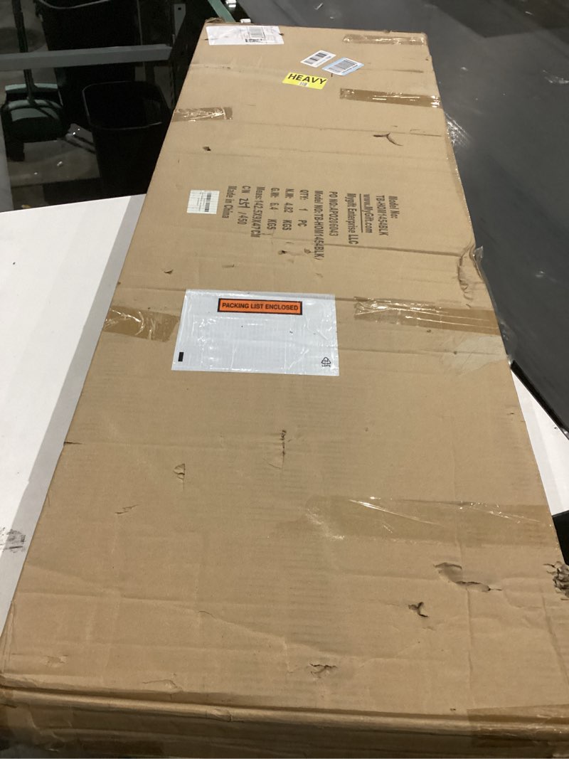 Condition photo showing As Is for MyGift 47 Inch Modern Black Heavy Duty Metal A-Frame Wardrobe Clothing racks for hanging clothes, Commercial Grade Freestanding percheros para colgar ropa for Bedroom Closet Clothes or Retail Display Black Large