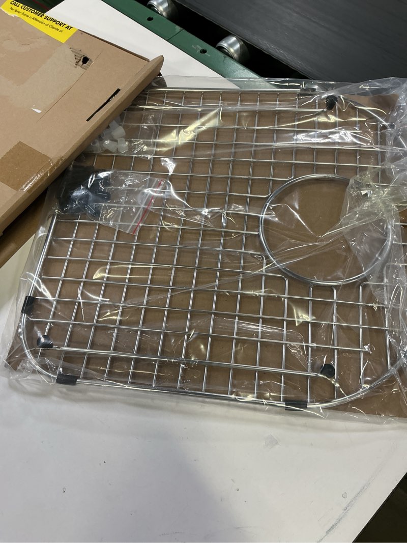 Condition photo showing Good Condition for Serene Valley Sink Grid 15-1/8” X 15-15/16“, Rear Drain with Bottom Corner Radius 2-3/8" and Top Corner Radius 5-7/8", NDG1516R
