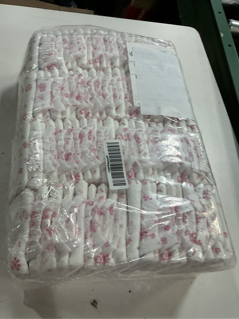 Condition photo showing Good Condition for disposable dog diapers female 90 count doggie diapers for female dogs (waist 10-16.5 in s) super absorbent small doggie diapers for heat excitable urination or incontinence - pink 90count small 90.0