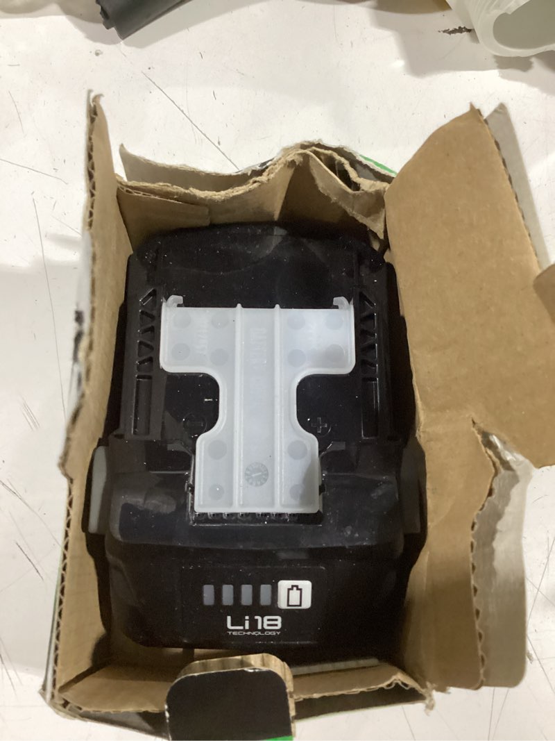 Condition photo showing As Is for metabo hpt 18 volt 2.0ah lithium ion battery with fuel gauge, 382311m