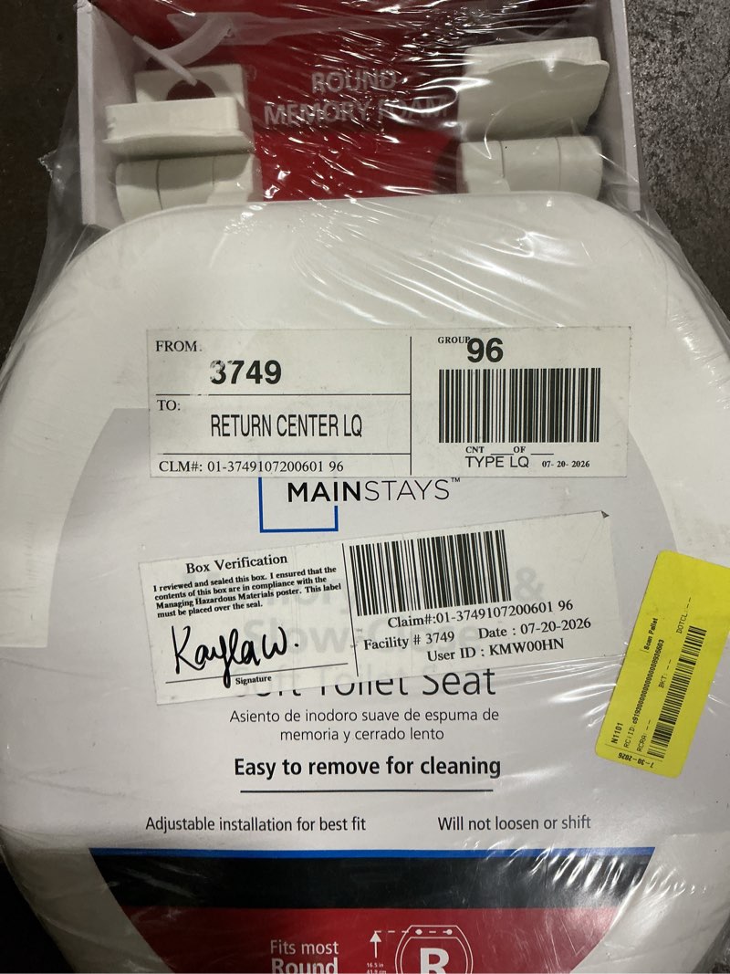 Condition photo showing Good Condition for premium-mainstays-17" molded soft toilet seat with flip slider qr&sl hinges (tpu leather)