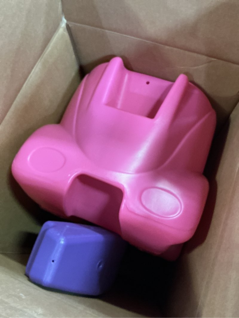 Condition photo showing New/Like New for step2 push around buggy kids push car, ride on toy, stroller substitute, includes seat belt & horn, made of durable plastic, max weight 50 lbs., for toddlers 1.5-4 years old, pink
