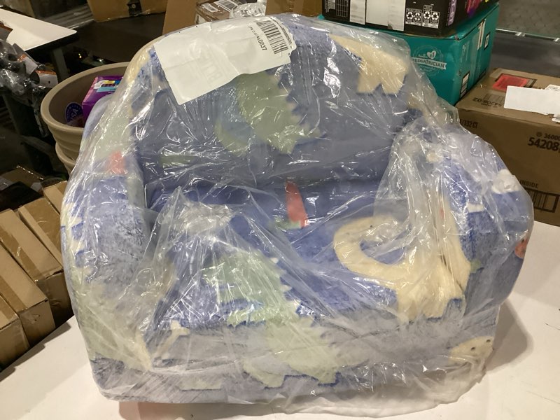 Condition photo showing Good Condition for Thick Comfy Toddler Chair and Couch for Kids,2-in-1 Soft Plush Fold Out Sofa for Children,Convertible Couch to Lounger for Toddler Blue Dinosaur